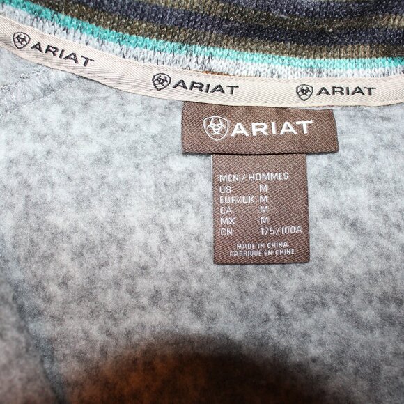 Ariat "Caldwell" Western Print 1/4 Zip Size M - Picture 4 of 5
